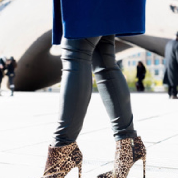 Renvy Calf-Hair Leopard Print Booties - Picture 2 of 5